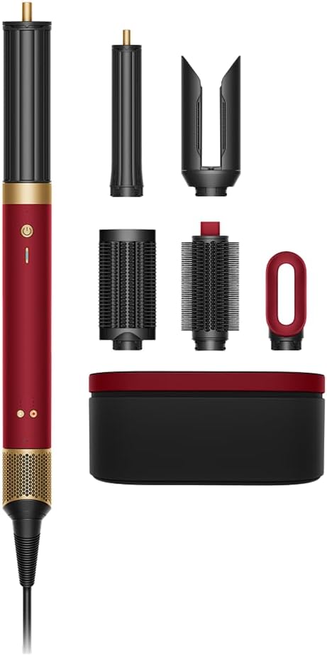 Dyson Airwrap Co-anda 2X™ Multi-Styler & Hair Dryer (Red Velvet/Gold) – Straight & Wavy Styling Tool | No Extreme Heat Damage