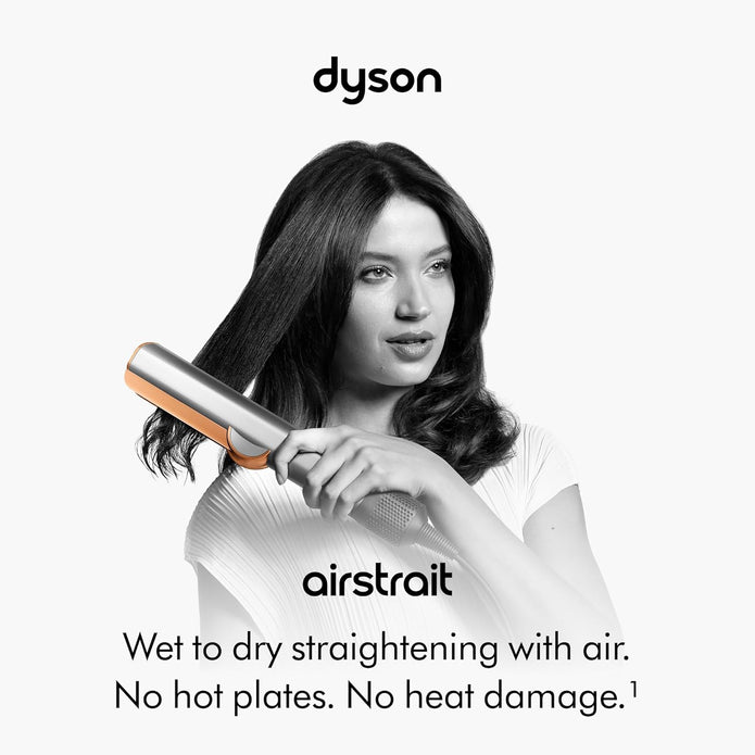 Dyson Airstrait™ Hair Straightener (Nickel/Copper) – Wet-to-Dry Hair Straightener with No Heat Damage | Fast Styling & Smooth Finish - Hair Styler UAE
