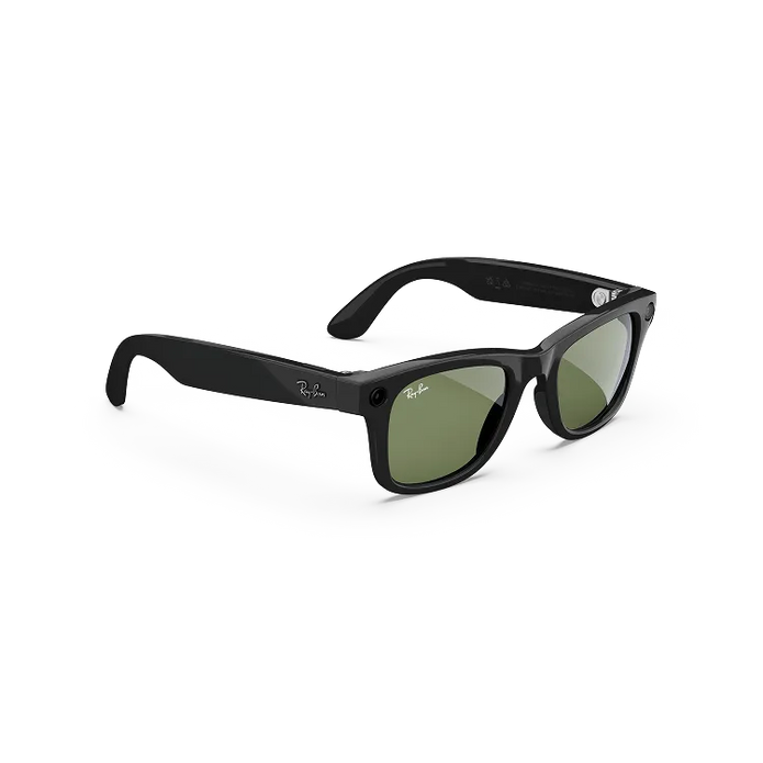 RAY-BAN | META WAYFARER Shiny Black Lenses G-15 Green - Smart Glasses UAE