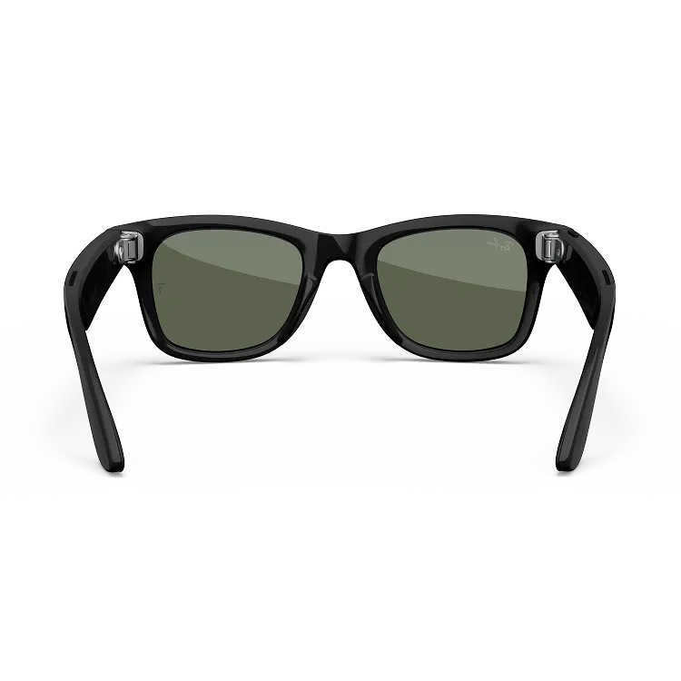RAY-BAN | META WAYFARER   Shiny Black Lenses G-15 Green
