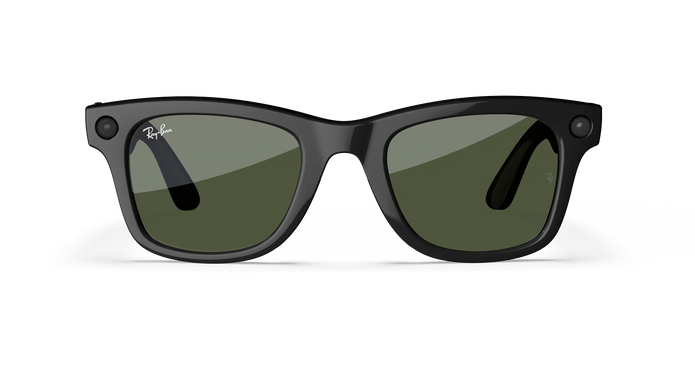 RAY-BAN | META WAYFARER GEN 2 Frame Shiny Black Lenses G-15 Green - Smart Glasses UAE