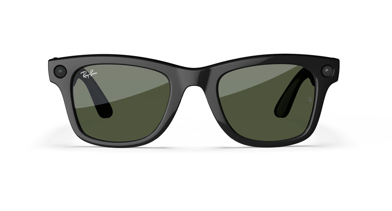 RAY-BAN | META WAYFARER GEN 2 Frame Shiny Black Lenses G-15 Green