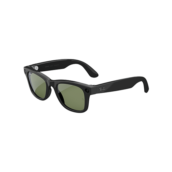 RAY-BAN | META WAYFARER GEN 2 Frame Shiny Black Lenses G-15 Green - Smart Glasses UAE