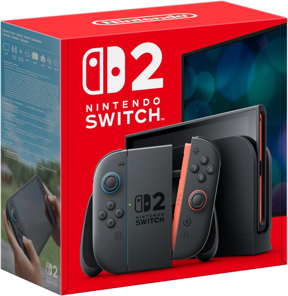 Nintendo Switch 2 gaming console hybrid handheld and dock system

Nintendo Switch 2 portable gaming console with Joy-Con controllers

Nintendo Switch 2 next-generation hybrid gaming system for TV and handheld play

Nintendo Switch 2 gaming console front view product image
