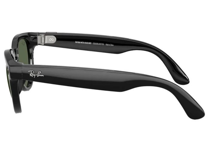RAY-BAN | META Headliner GEN 2 Frame Shiny Black Lenses G-15 Green - Smart Glasses UAE
