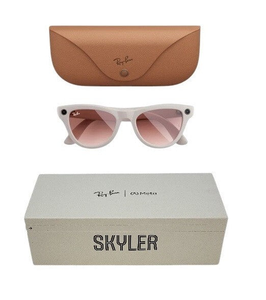 RAY-BAN | META SKYLER SHINY CHALKY GRAY TRANSITIONS SAPPHIRE - Smart Glasses UAE